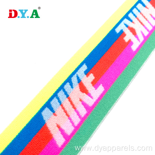 Custom Logo Nylon Jacquard Elastic Band